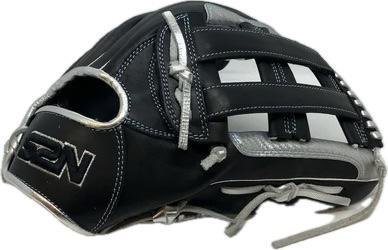 Japanese Kip Leather Elite Series fielding glove black/grey carbon/met silver H web