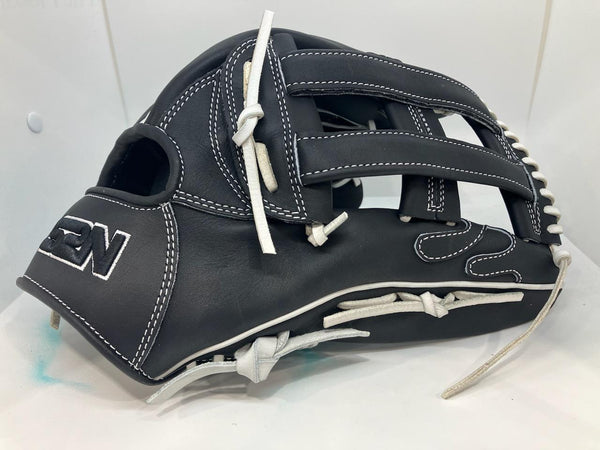 Japanese Kip Leather Elite Series fielding glove black/white drip H