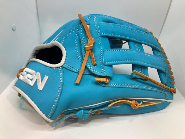 Japanese Kip Leather Elite Series fielding glove aqua/tan H