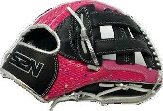 Japanese Kip Leather Elite Series fielding glove pink splatter I web