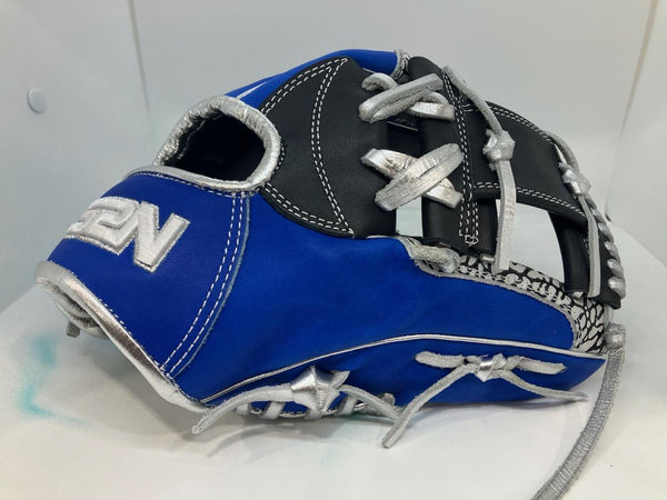 Japanese Kip Leather Elite Series fielding glove royal/metallic gold/white elephant I web