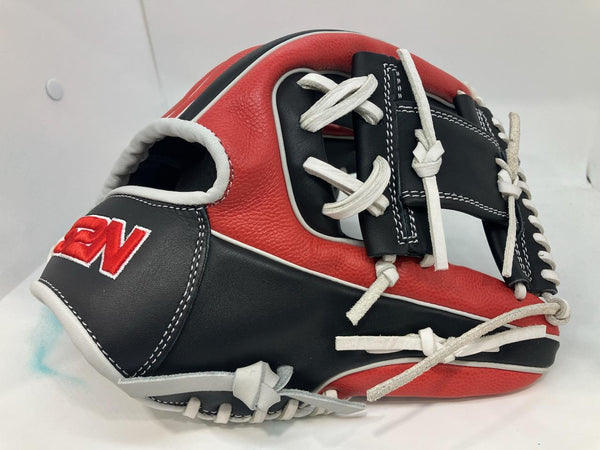 Japanese Kip Leather Elite Series fielding glove red/black/white I web