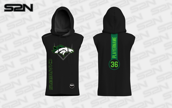 KML black sleeveless hoodie