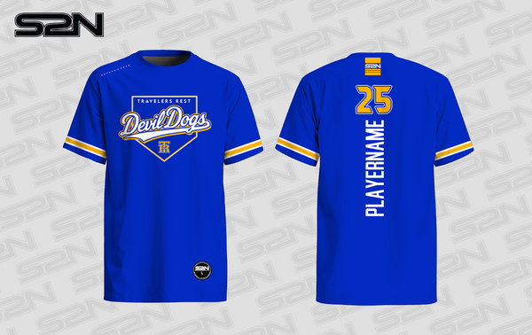 Travelers Rest royal tshirt