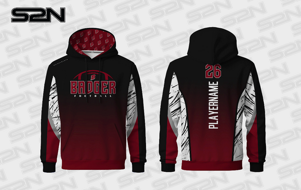 Badger Football black hoodie