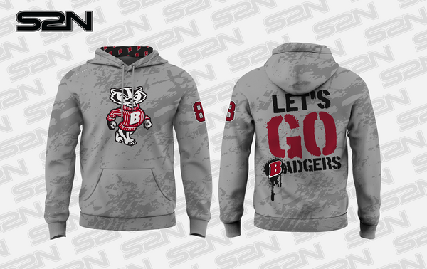 Badger Football grey hoodie