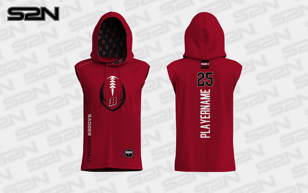 Badger Football sleeveless hoodie