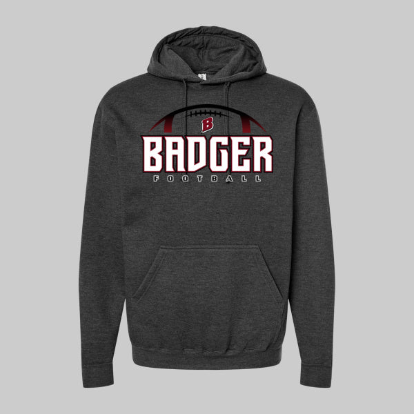 Badger Football heather graphite SP hoodie