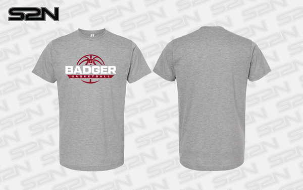 Badger Basketball heather grey SP tshirt