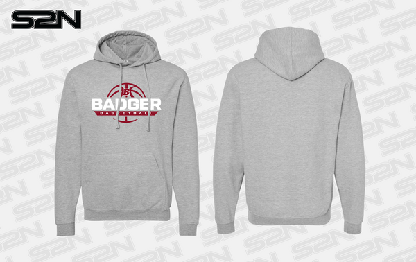 Badger Basketball heather grey SP hoodie