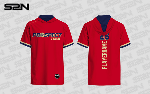 Prospect Team red short sleeve hoodie