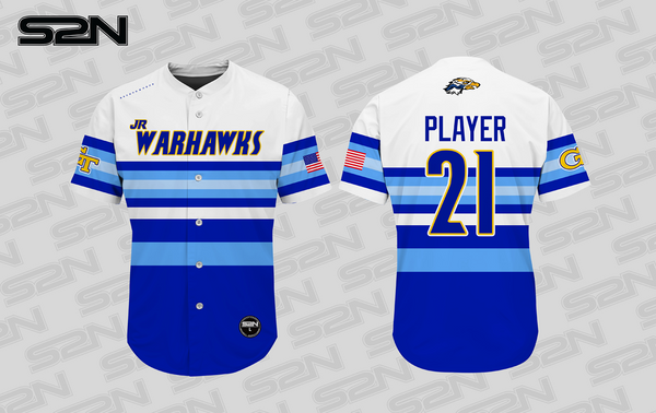 Germantown Baseball stripes full button GAME JERSEY