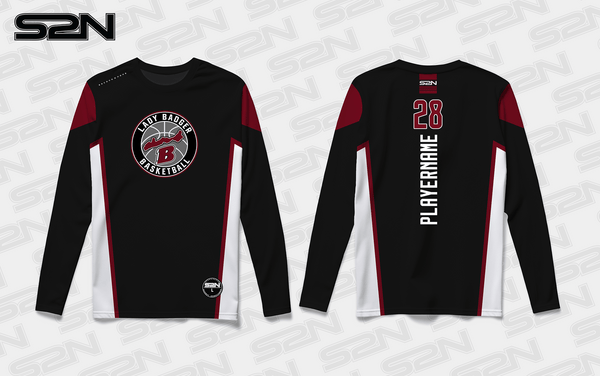 Lady Badgers black long sleeve