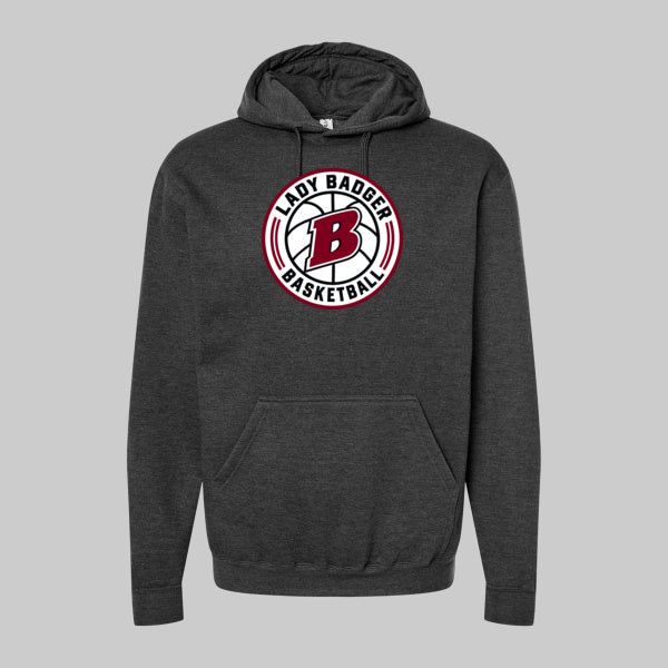 Lady Badger heather graphite SP hoodie