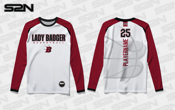 Lady Badger white long sleeve