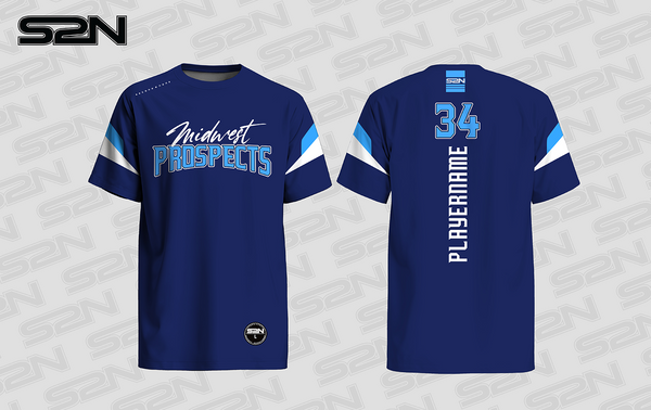 Midwest Prospects navy tshirt
