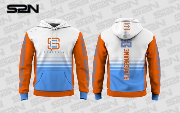 Swing City white hoodie