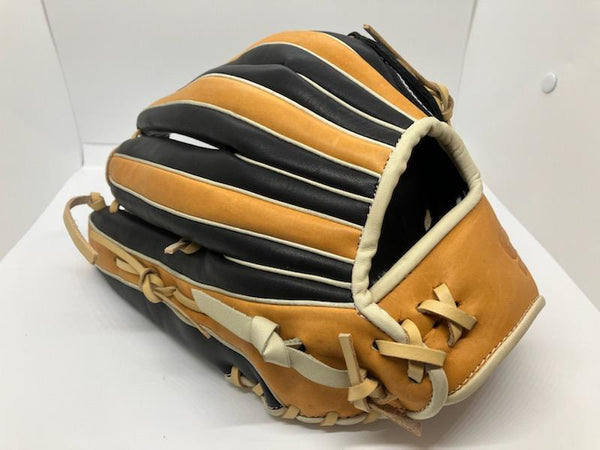 Japanese Kip Leather Elite Series fielding glove black and tan I web